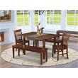 Pemberly Row 5-Piece Wood Table and Dining Chair Set in Mahogany Finish
