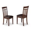 Pemberly Row 7-Piece Dining Set with Leather Seats in Mahogany Finish