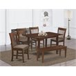 Pemberly Row 6-Piece Traditional Wood Dining Table Set in Mahogany