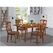 Pemberly Row 5-Piece Wood Kitchen Set with Saddle Brown Finish
