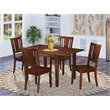 Pemberly Row 5-Piece Solid Wood Kitchen Set in Mahogany Finish