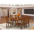 Pemberly Row 7-Piece Wood Dining Set with Saddle Brown Finish