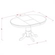 Pemberly Row 5-Piece Wood Dining Table Set with Saddle Brown Finish