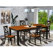 Pemberly Row 5-Piece Rectangle Wood Dining Table Set in Black and Cherry