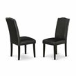 Pemberly Row 5-Piece Wood Dining Table Set in Black and PU Leather