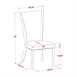 Pemberly Row 4-Piece Dining Chairs in Buttermilk & Cherry Finish