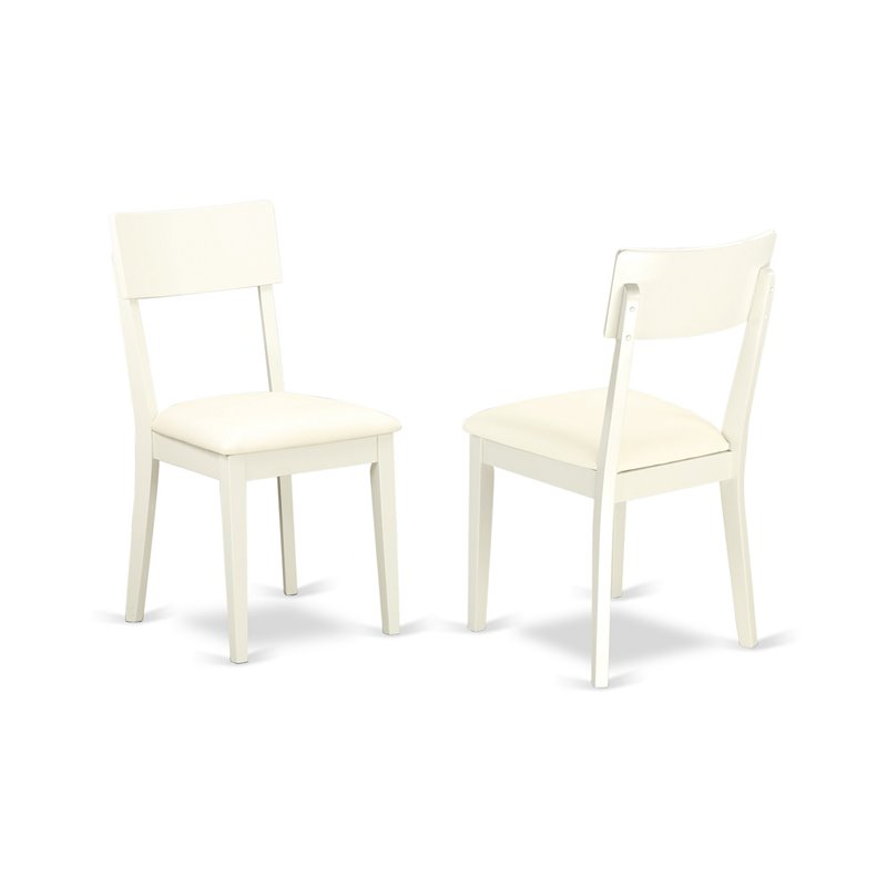 Pemberly Row 5-Piece Wood Dining Set with Circular Table in Linen White
