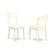 Pemberly Row 5-Piece Wood Dining Set with Circular Table in Linen White