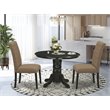 Pemberly Row 3-Piece Wood Dining Set in Black and Light Sable Finish