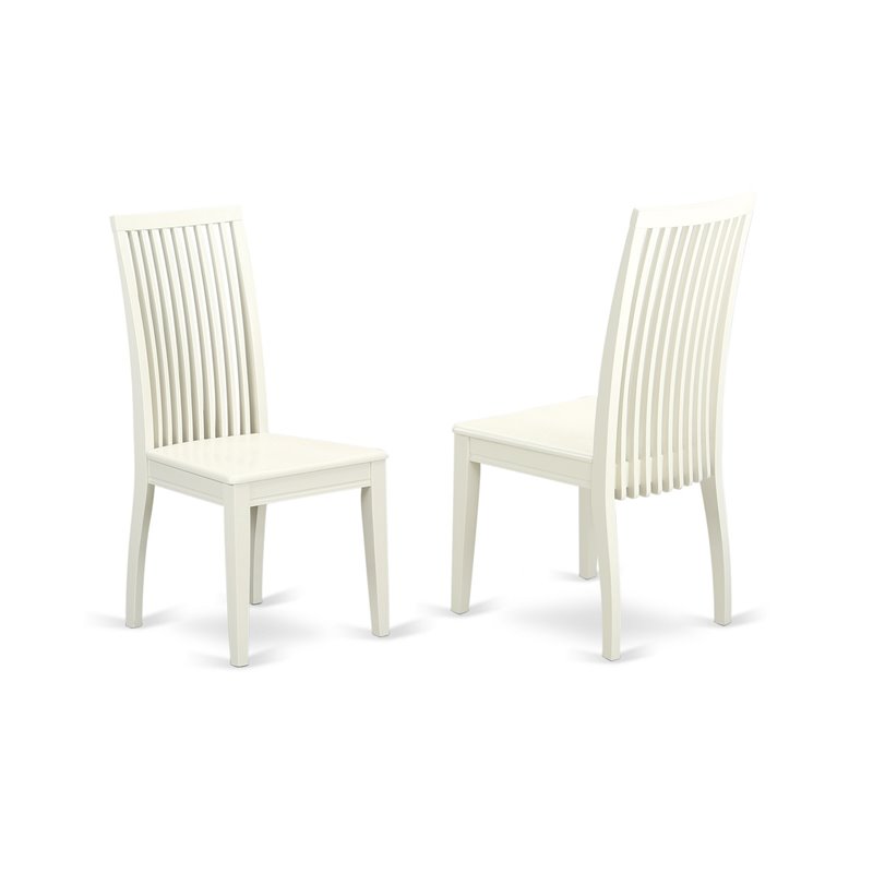 Pemberly Row 5-Piece Wooden Round Dining Set with Linen White Finish