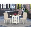 Pemberly Row 3-Piece Wood Dining Set with Drop Leaf Table and Chairs