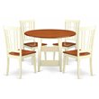 Pemberly Row 5-Piece Wood Dining Table Set in Buttermilk and Cherry