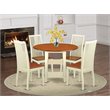 Pemberly Row 5-Piece Wood Dining Set in Buttermilk & Cherry Finish