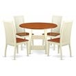 Pemberly Row 5-Piece Wood Dining Set in Buttermilk & Cherry Finish
