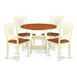 Pemberly Row 5-Piece Dining Set with Slat Back in Buttermilk/Cherry Finish