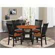 Pemberly Row 5-Piece Wooden Dining Set in Black & Cherry Finish