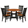 Pemberly Row 5-Piece Wooden Dining Set in Black & Cherry Finish