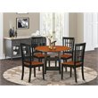 Pemberly Row 5-Piece Wood Dining Table Set in Black and Cherry