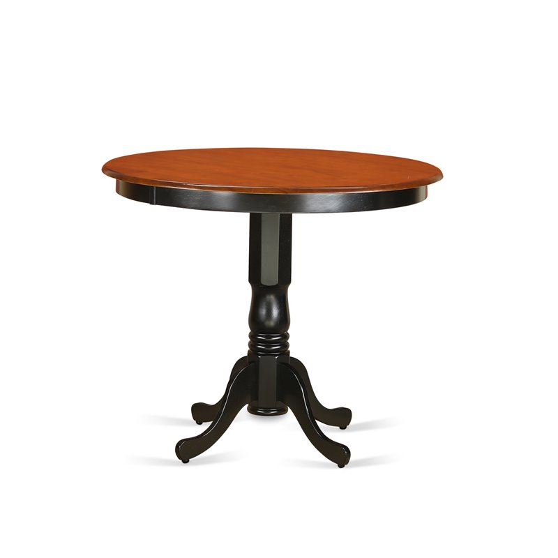 Pemberly Row 5-Piece Wood Dining Set with Black and Cherry Finish