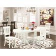 Pemberly Row 5-Piece Solid Wood Oval Dining Table Set in Linen White