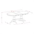 Pemberly Row 7-Piece Dining Table Set with Parsons Chairs in White & Cream