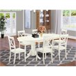 Pemberly Row 7-Piece Wood Dining Table Set in Linen White Finish