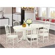 Pemberly Row 7-Piece Wood Dining Table Set in Linen White Finish