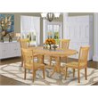 Pemberly Row 5-Piece Traditional Wood Dining Set in Oak Finish