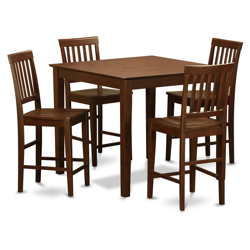 Pemberly Row 5-Piece Wood Dining Room Set with Mahogany Finish