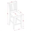 Pemberly Row 5-Piece Wood Dining Set with Stools in Mahogany Finish