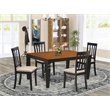 Pemberly Row 5-Piece Wood Kitchen Set with Black and Cherry Finish