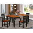 Pemberly Row 5-Piece Black/Cherry Dining Set with Table and Chairs