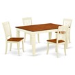 Pemberly Row 5-Piece Wood Dining Set in Buttermilk & Cherry Finish