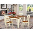 Pemberly Row 5-Piece Wood Dining Set in Buttermilk & Cherry Finish