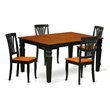 Pemberly Row 7-Piece Wood Dining Set in Black & Cherry Finish