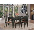 Pemberly Row 7-Piece Wood Dining Table Set with Black Finish