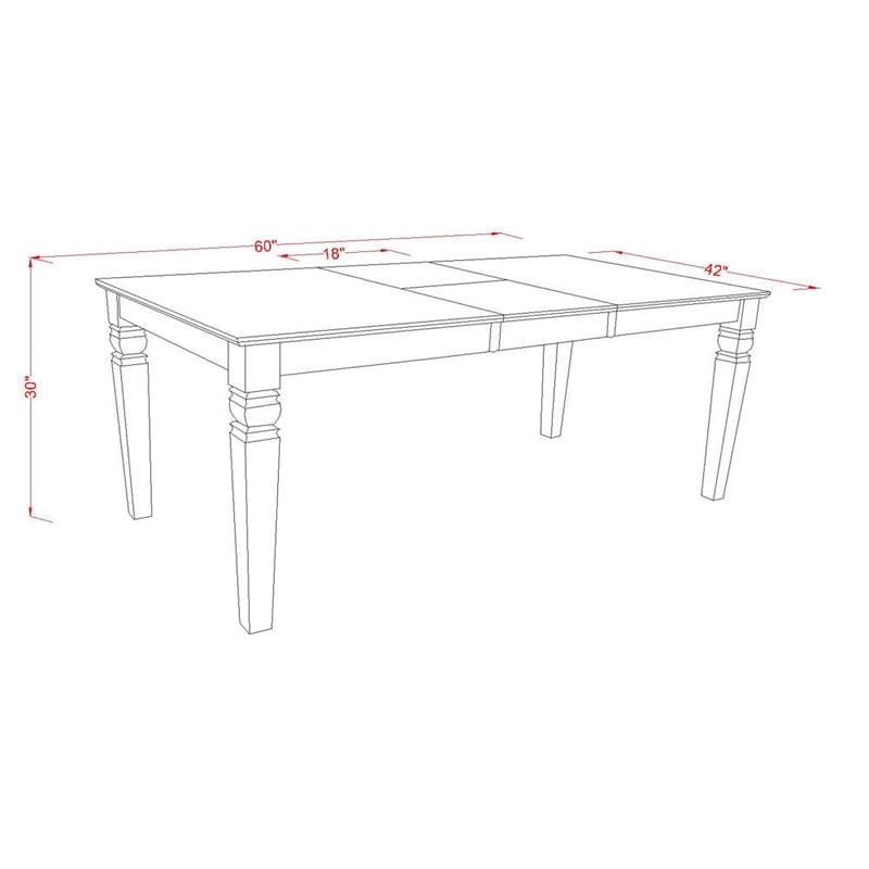Pemberly Row 6-Piece Wood Dining Set with Bench in Linen White Finish