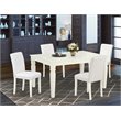 Pemberly Row 5-Piece Wood Dining Set with PU Leather Chair Seats