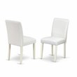 Pemberly Row 7-Piece Wood Dining Set with Parson Chairs in Linen White