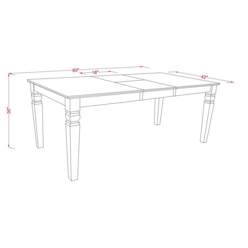 Pemberly Row 7-Piece Wood Dining Set with Parson Chairs in Linen White