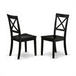 Pemberly Row 5-Piece Asian Hardwood Dining Set in Black Finish
