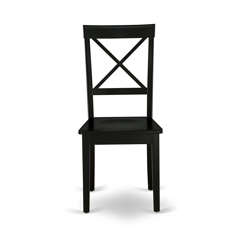 Pemberly Row 5-Piece Asian Hardwood Dining Set in Black Finish