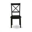 Pemberly Row 5-Piece Asian Hardwood Dining Set in Black Finish
