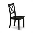 Pemberly Row 5-Piece Asian Hardwood Dining Set in Black Finish