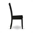 Pemberly Row 5-Piece Asian Hardwood Dining Set in Black Finish