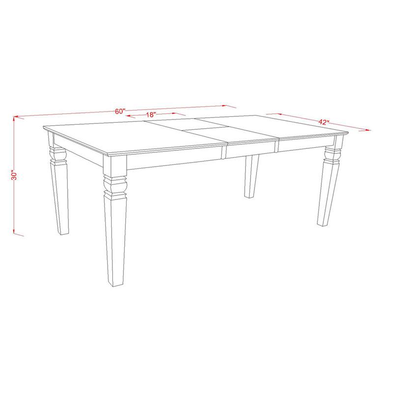 Pemberly Row 5-Piece Asian Hardwood Dining Set in Black Finish