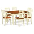 Pemberly Row 7-Piece Wood Dining Set in Two-Tone Buttermilk/Cherry Finish