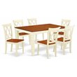 Pemberly Row 7-Piece Wood Dining Room Set in Buttermilk and Cherry Finish