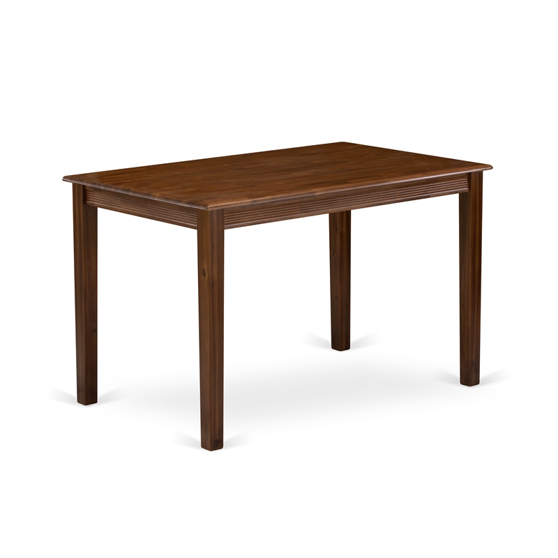 Pemberly Row 5-Piece Dining Room Set Wood Faux Leather in Walnut Finish
