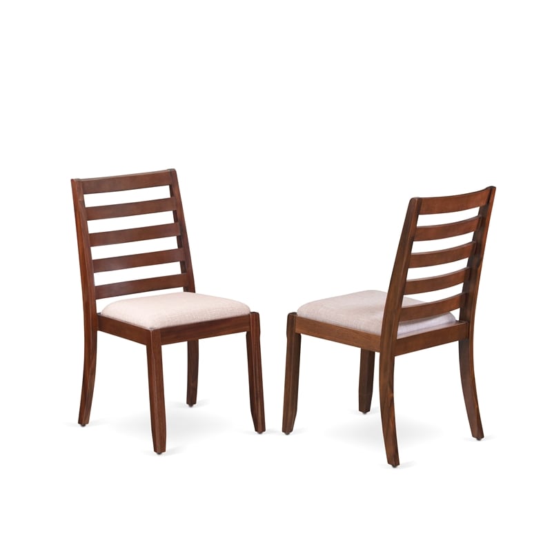 Pemberly Row 5-Piece Dining Room Set Wood Faux Leather in Walnut Finish